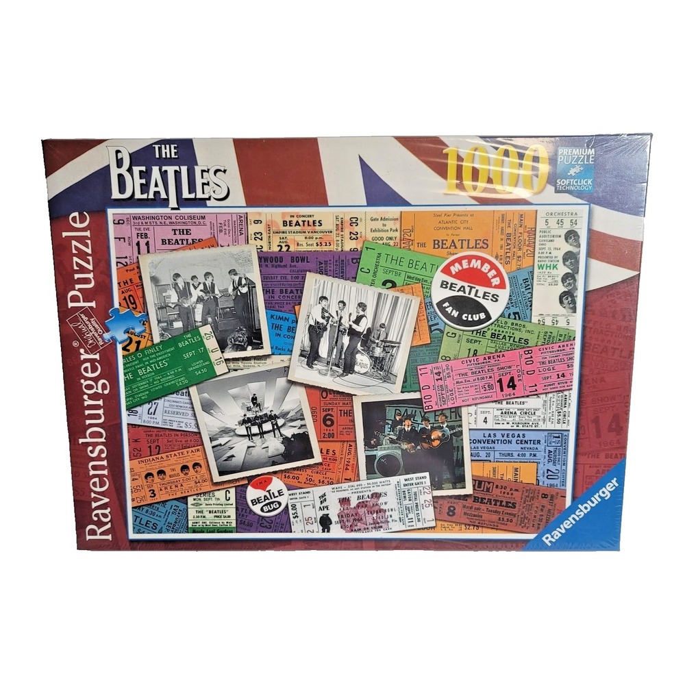 Ravensburger The Beatles Tickets 1000 Piece Jigsaw Puzzle Softclick Germany New